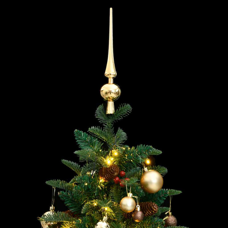 Kunstkerstboom Met Scharnieren 150 Led's En Kerstballen