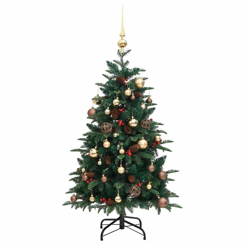 Kunstkerstboom Met Scharnieren 150 Led's En Kerstballen