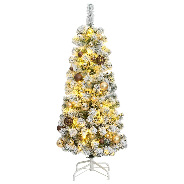 Kunstkerstboom Met Scharnieren 150 Led En Kerstballen 120 Cm