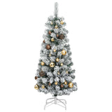 Kunstkerstboom Met Scharnieren 150 Led En Kerstballen 120 Cm