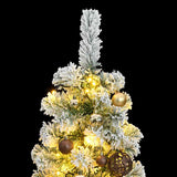 Kunstkerstboom Met Scharnieren 150 Led's En Kerstballen