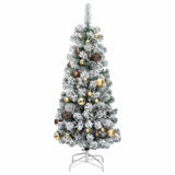 Kunstkerstboom Met Scharnieren 150 Led's En Kerstballen