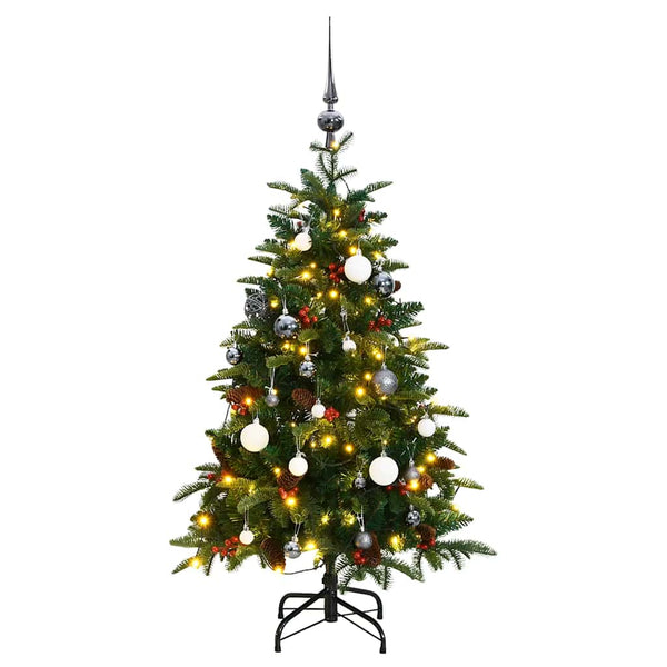 Kunstkerstboom Met Scharnieren 150 Led's En Kerstballen
