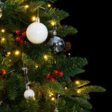 Kunstkerstboom Met Scharnieren 150 Led's En Kerstballen