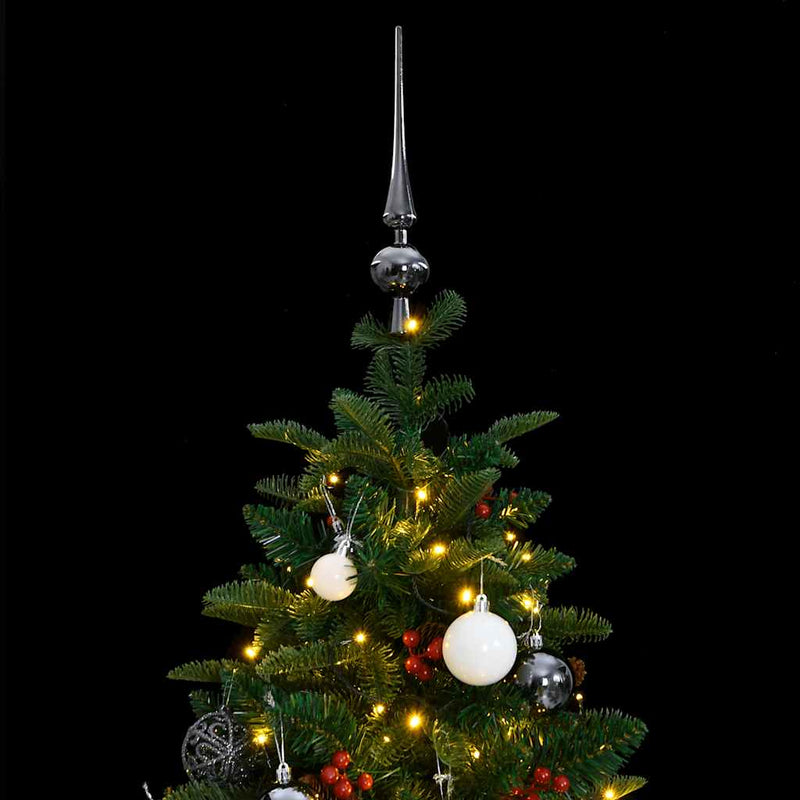 Kunstkerstboom Met Scharnieren 150 Led's En Kerstballen
