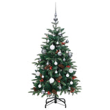 Kunstkerstboom Met Scharnieren 150 Led's En Kerstballen