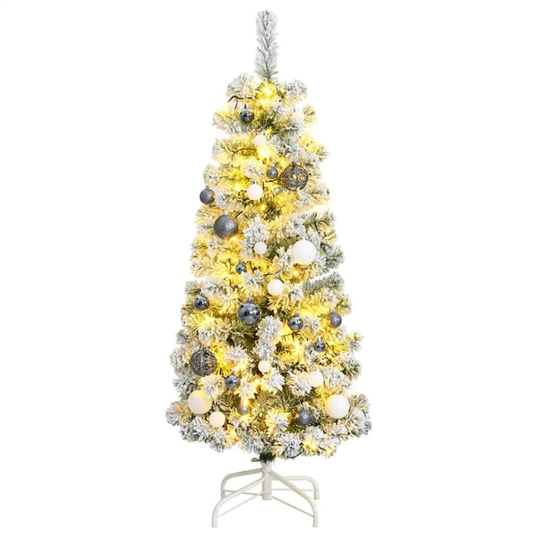 Kunstkerstboom Met Scharnieren 150 Led's En Kerstballen