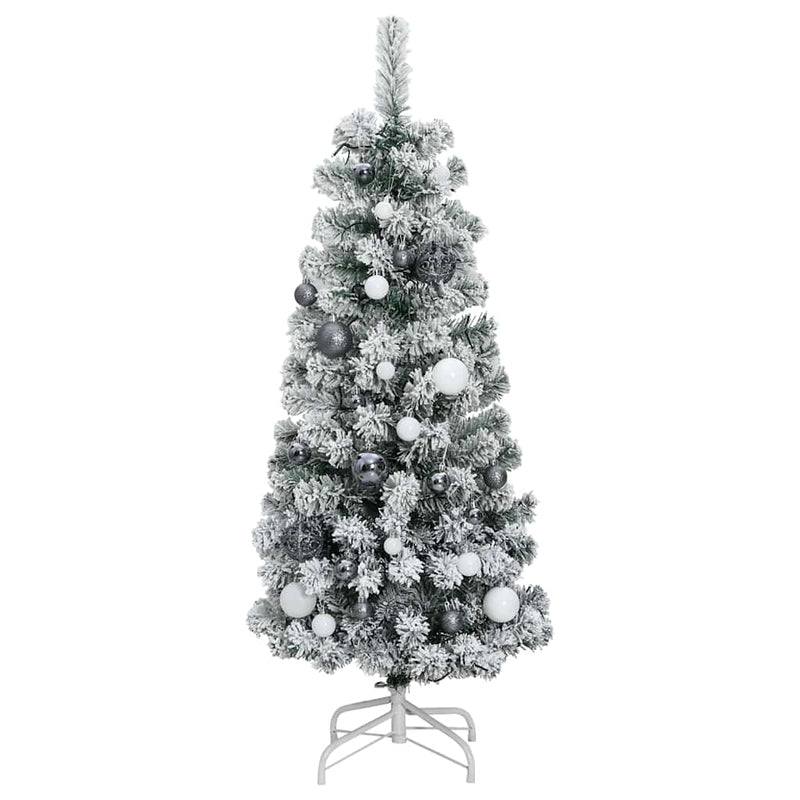 Kunstkerstboom Met Scharnieren 150 Led's En Kerstballen