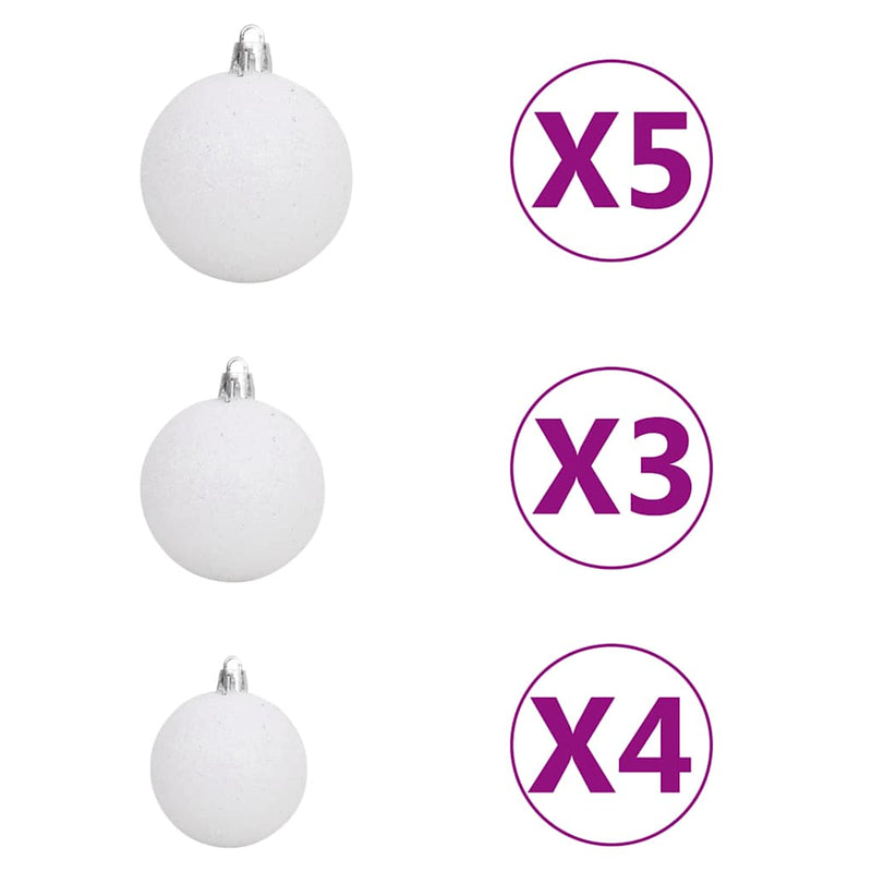 Kunstkerstboom Met Scharnieren 150 Led's En Kerstballen