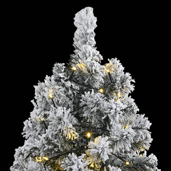 Kunstkerstboom Met Scharnieren 300 Led's En Sneeuw