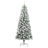 Kunstkerstboom Met Scharnieren 300 Led's En Sneeuw