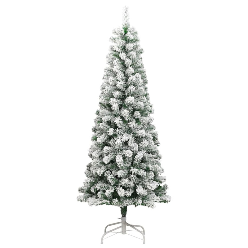 Kunstkerstboom Met Scharnieren 300 Led's En Sneeuw