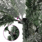 Kunstkerstboom Met Scharnieren 300 Led's En Sneeuw
