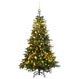 Kunstkerstboom Met Scharnieren 150 Led's En Kerstballen