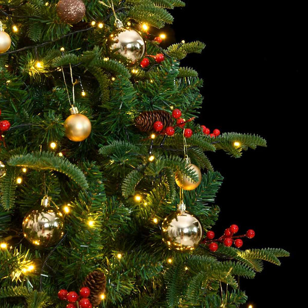 Kunstkerstboom Met Scharnieren 300 Led's En Kerstballen