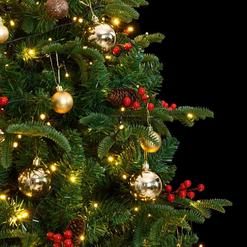 Kunstkerstboom Met Scharnieren 300 Led's En Kerstballen