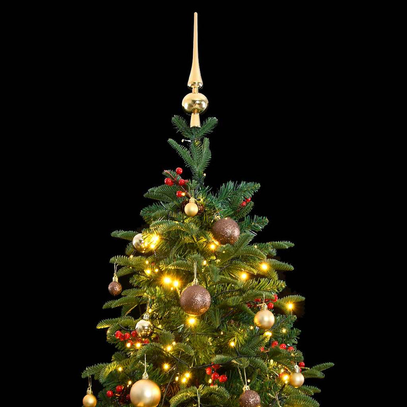 Kunstkerstboom Met Scharnieren 300 Led's En Kerstballen