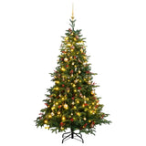 Kunstkerstboom Met Scharnieren 150 Led's En Kerstballen