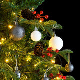 Kunstkerstboom Met Scharnieren 300 Led's En Kerstballen 210 Cm
