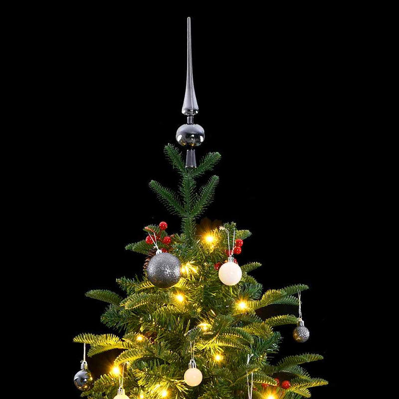 Kunstkerstboom Met Scharnieren 300 Led's En Kerstballen 210 Cm