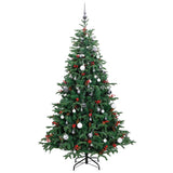 Kunstkerstboom Met Scharnieren 300 Led's En Kerstballen 210 Cm