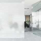 Raamfolie Strepenpatroon Mat 90X500 Cm Pvc Mat Gestreept