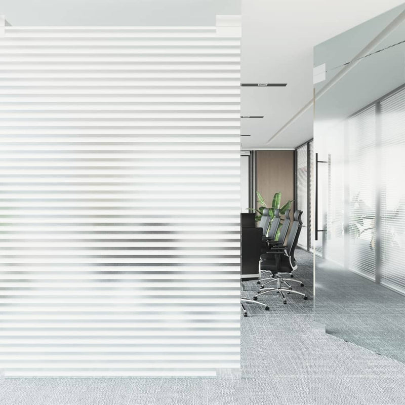 Raamfolie Strepenpatroon Mat 90X500 Cm Pvc Mat Gestreept