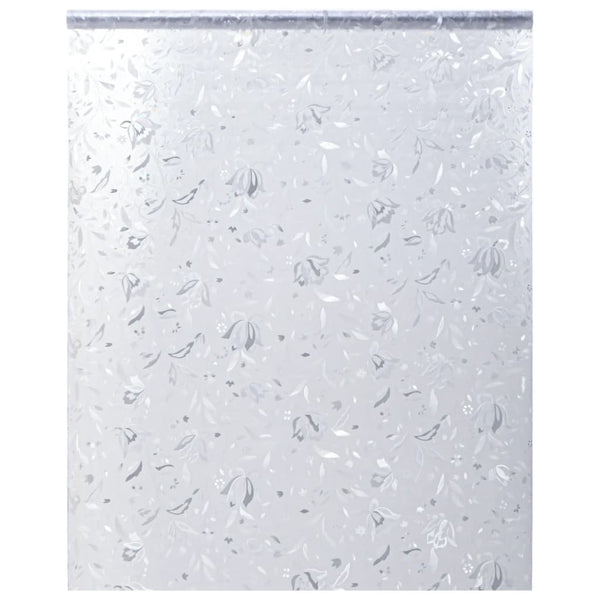 Raamfolie Bloemenpatroon Mat 90X500 Cm Pvc Berijpte Bloem
