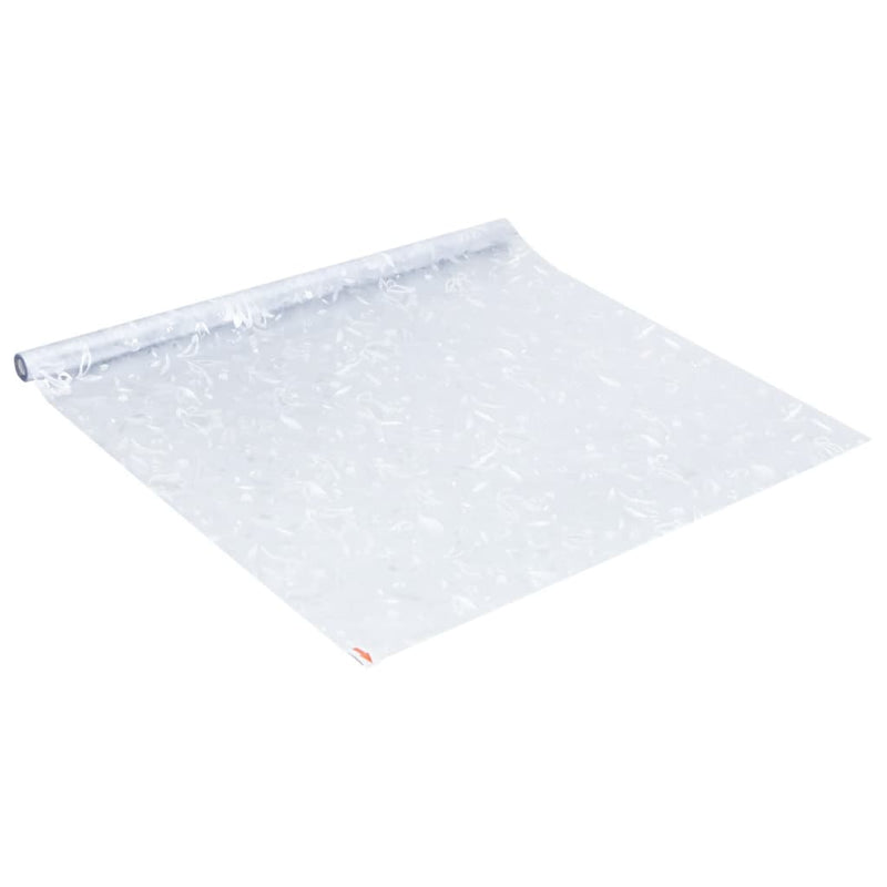 Raamfolie Bloemenpatroon Mat 90X500 Cm Pvc Berijpte Bloem
