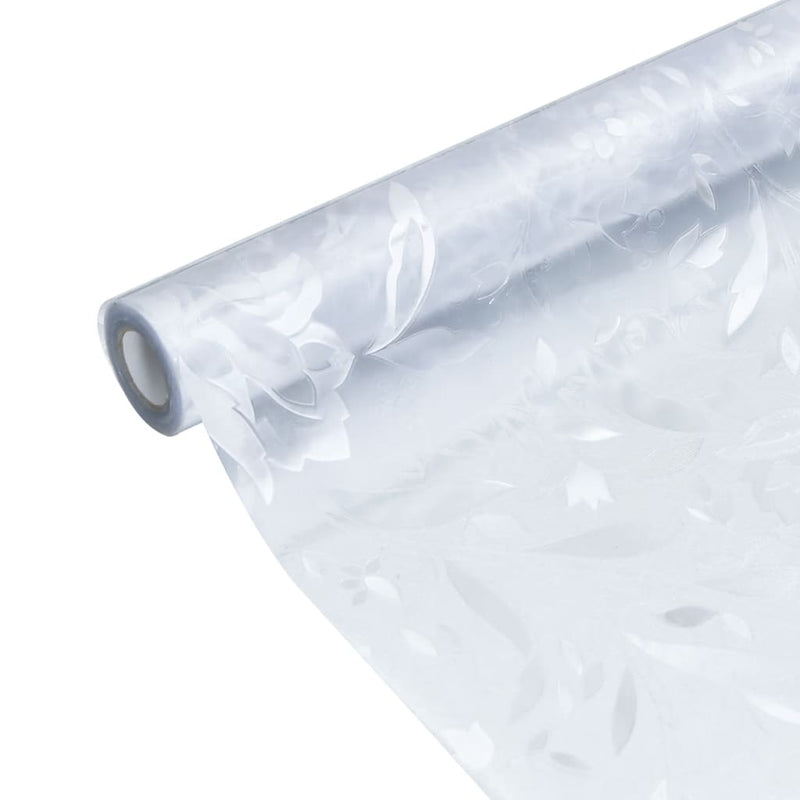 Raamfolie Bloemenpatroon Mat 90X500 Cm Pvc Berijpte Bloem