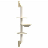 Kattenmeubel Wandgemonteerd Met Krabpaal 142,5 Cm Kleurig