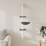 Kattenmeubel Wandgemonteerd Met Krabpaal 142,5 Cm Kleurig
