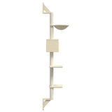 Kattenmeubel Wandgemonteerd Met Krabpaal 187 Cm Kleurig