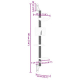 Kattenmeubel Wandgemonteerd Met Krabpaal 187 Cm Kleurig