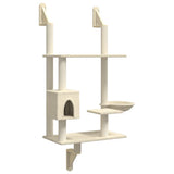 Kattenmeubel Wandgemonteerd Met Krabpaal 153 Cm Kleurig