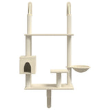 Kattenmeubel Wandgemonteerd Met Krabpaal 153 Cm Kleurig