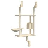Kattenmeubel Wandgemonteerd Met Krabpaal 153 Cm Kleurig