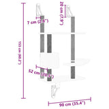 Kattenmeubel Wandgemonteerd Met Krabpaal 153 Cm Kleurig