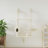 Kattenmeubel Wandgemonteerd Met Krabpaal 153 Cm Kleurig