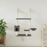 Kattenmeubel Wandgemonteerd Met Krabpaal 153 Cm Kleurig