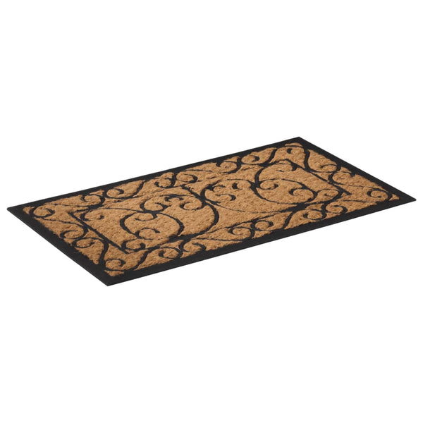 Deurmat Rechthoekig 45X75 Cm Rubber En Kokosvezel Grijs