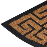 Deurmat Halfrond 45X75 Cm Rubber En Kokosvezel Bruin Eikenkleur