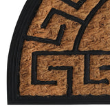 Deurmat Halfrond 45X75 Cm Rubber En Kokosvezel Bruin Eikenkleur