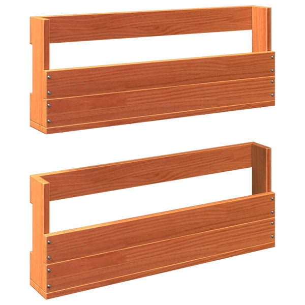 Schoenenrekken 59X8,5X23,5 Cm Massief Grenenhout Wasbruin