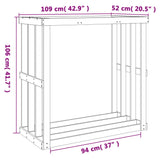 Houtblokhouder 108X52X106 Cm Massief Grenenhout Was