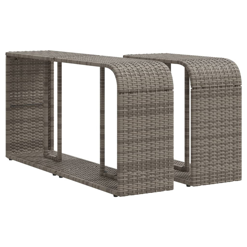 Opbergschappen 2 St Poly Rattan
