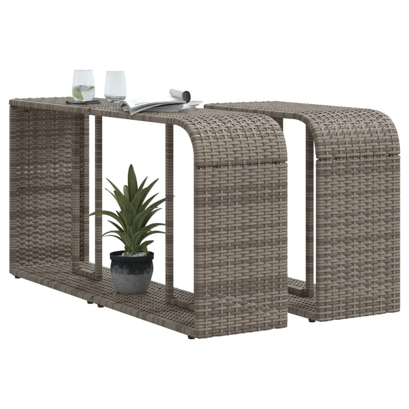 Opbergschappen 2 St Poly Rattan