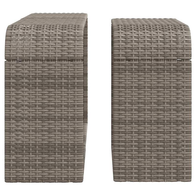 Opbergschappen 2 St Poly Rattan