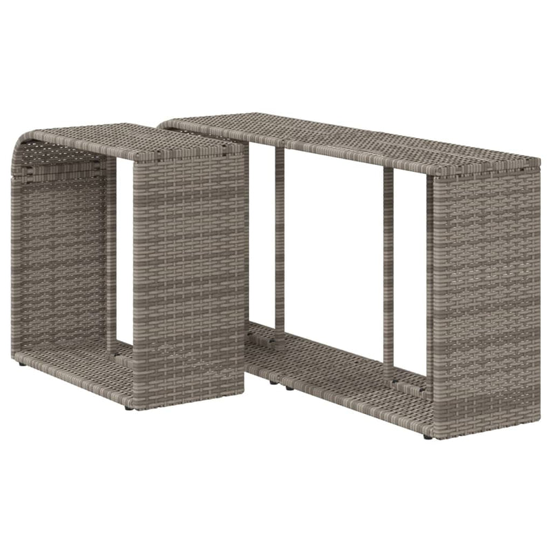 Opbergschappen 2 St Poly Rattan
