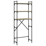 Wasmachinerek 67X25X163 Cm Bewerkt Hout Kleurig